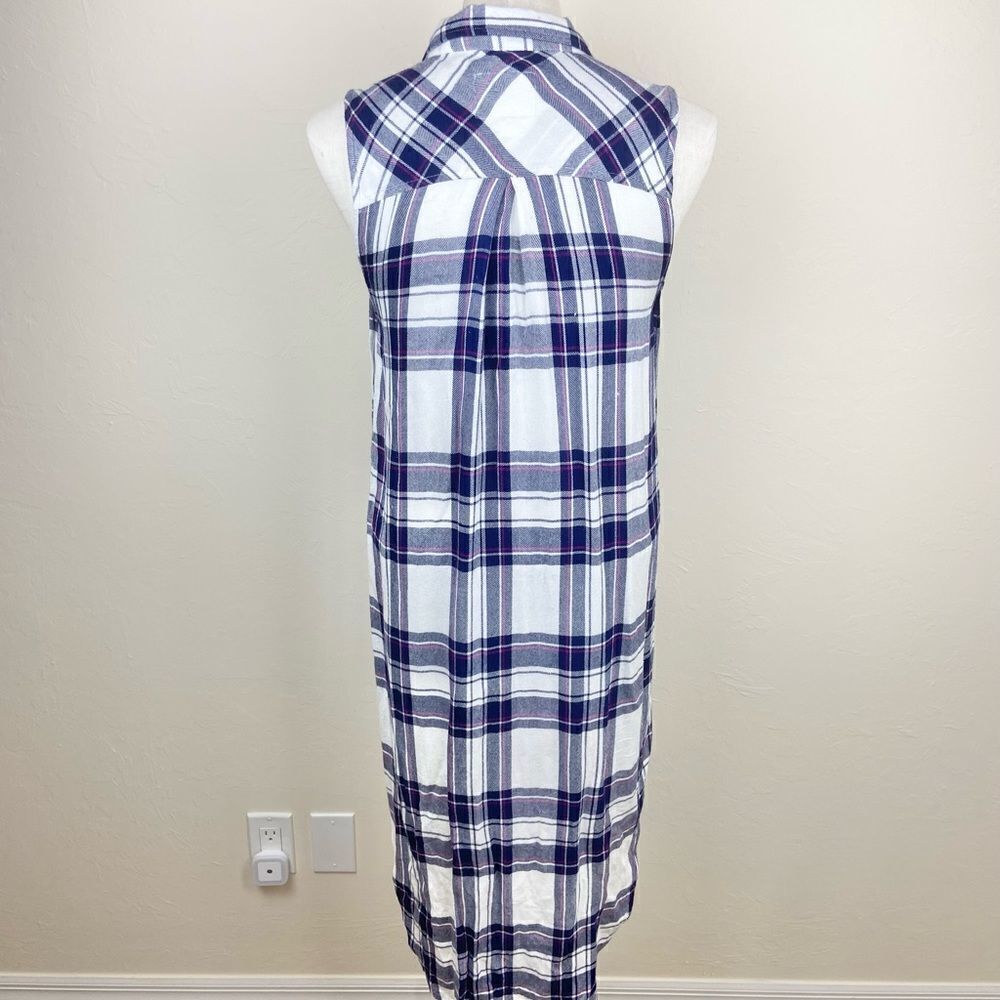 Rails Jordyn Plaid Split-Side Tank Top Tunic - image 6